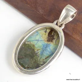 Bijou Pendentif Azurite naturelle forme ovale - Bijoux en Azurite