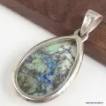 Pendentif Azurite naturelle forme goutte - Bijoux en Azurite