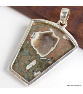 Pendentif en Rhyolite véritable – Argent 925 poinçonné