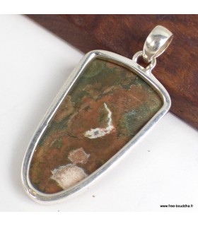 Pendentif en Rhyolite véritable – Argent 925 poinçonné