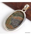 Pendentif Rhyolite certifiée – Bijou ovale en argent 925