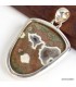Pendentif Rhyolite rare – Argent 925 massif avec certificat