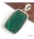 Pendentif Malachite naturelle – Rectangulaire argent 925 certifié