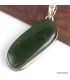 Pendentif Jade Néphrite Véritable – Bijou argent 925 poinçonné