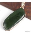 Pendentif Jade Néphrite Véritable – Bijou argent 925 poinçonné