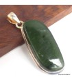 Pendentif Jade Néphrite Véritable – Bijou argent 925 poinçonné