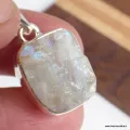 Pendentif Pierre de Lune brute Péristérite asymétrique - Pendentifs pierres naturelles