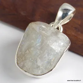 Pendentif Pierre de Lune brute Péristérite asymétrique - Pendentifs pierres naturelles