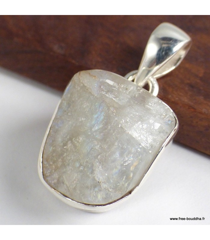 Pendentif Pierre de Lune authentique argent 925