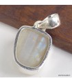 Pendentif Pierre de Lune authentique argent 925