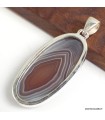 Pendentif Agate de Botswana – Argent 925 certifié