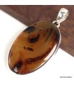 Agate du Montana – Pendentif en argent 925 avec certificat