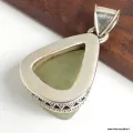 Pendentif Préhnite brute style vintage - Pendentifs pierres naturelles