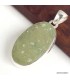 Pendentif Préhnite véritable non polie en Argent 925 certifié