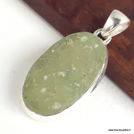Pendentif oval en Préhnite brute - Pendentifs pierres naturelles
