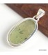 Pendentif Préhnite véritable non polie en Argent 925 certifié