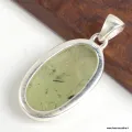 Pendentif oval en Préhnite brute - Pendentifs pierres naturelles