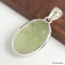 Bijoux Préhnite brute Pendentif oval - Pendentifs pierres naturelles