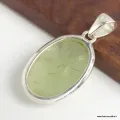 Bijoux Préhnite brute Pendentif oval - Pendentifs pierres naturelles