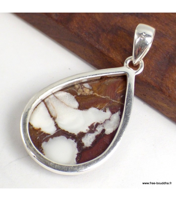 Pendentif Wild Horse forme goutte – Argent 925 authentique