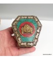 Boîte à bijoux Mahakala tibétaine en pierres naturelles