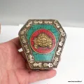 Boîte à bijoux tibétaine Mahakala pierres naturelles - Artisanat tibétain bouddhiste