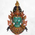 Statue Tara Verte masque mural 43 cm - Sculpture, tableau, masque mural bouddhiste