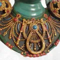 Statue Tara Verte masque mural 43 cm - Sculpture, tableau, masque mural bouddhiste