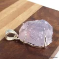 Bijou Pendentif en Quartz Lavande serti griffes - Bijoux en Quartz Lavande