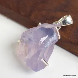 Bijou Pendentif en Quartz Lavande serti griffes - Bijoux en Quartz Lavande
