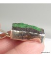 Pendentif Grenat Uvarovite sur roche-mère argent 925