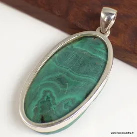 Grand Pendentif Malachite brute - Pendentifs pierres naturelles