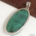Grand Pendentif Malachite brute - Pendentifs pierres naturelles