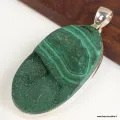 Grand Pendentif Malachite brute - Pendentifs pierres naturelles