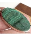 Pendentif Malachite brute – Grand modèle argent 925 certifié