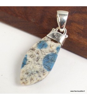 Pendentif Jaspe K2 forme libre en argent 925 certifié