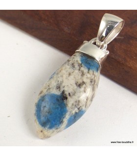 Pendentif Jaspe K2 forme libre en argent 925 certifié