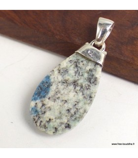 Pendentif Jaspe K2 authentique bijou argent 925 poinçonné