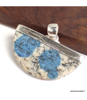 Pendentif Jaspe K2 et pierre de lune en argent 925 – Certifié
