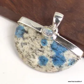 Pendentif Jaspe K2 et pierre de lune - Pendentifs pierres naturelles