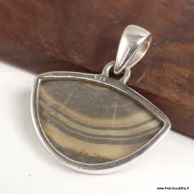 Pendentif Schalenblende semi-rond - Pendentifs pierres naturelles