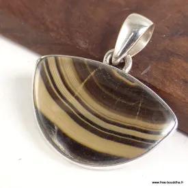 Pendentif Schalenblende semi-rond - Pendentifs pierres naturelles