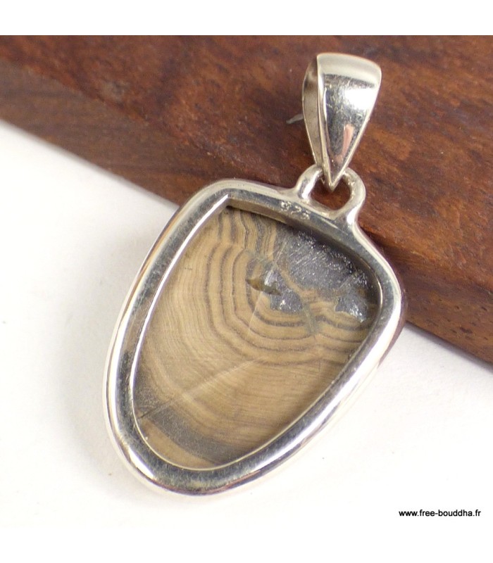 Pendentif Schalenblende semi-oval argent 925