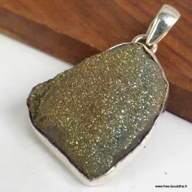 Pendentif Pyrite arc-en-ciel asymétrique - Pendentifs pierres naturelles