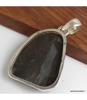 Pendentif en Pyrite véritable – Argent 925 poinçonné