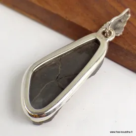 Pendentif Pyrite arc-en-ciel kaki cuivre - Pendentifs pierres naturelles