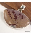 Pendentif Jaspe Sonora véritable argent 925 désert du Sonora