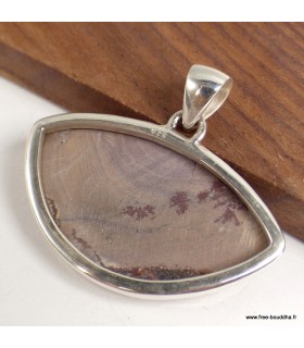 Pendentif Jaspe Sonora véritable argent 925 désert du Sonora