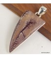 Pendentif Jaspe Sonora véritable forme libre argent 925
