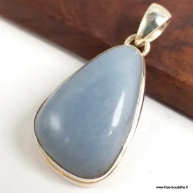 Pendentif Angélite bleue asymétrique - Pendentifs pierres naturelles